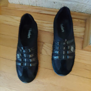 black sport Skechers leather/suede 8.5